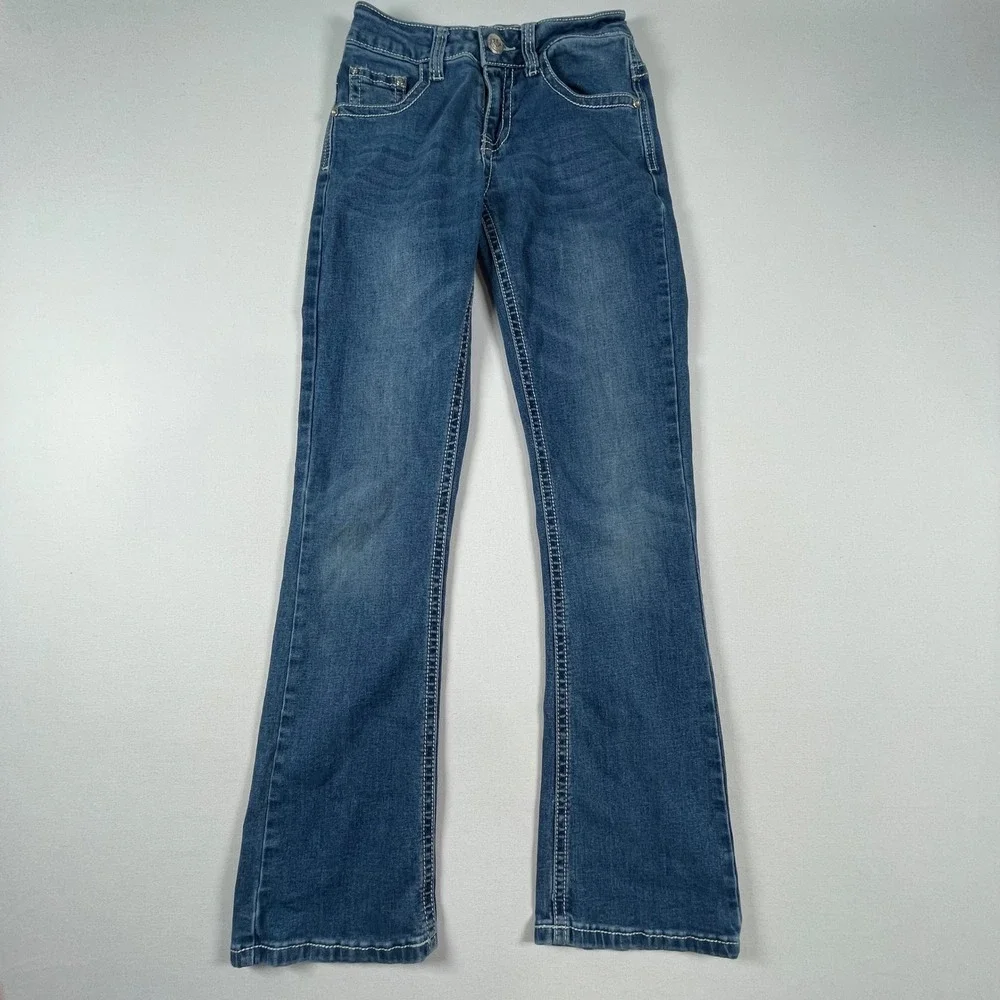 Wired Heart Embellished Jeans Aztec Pockets Girls‎ Size 12